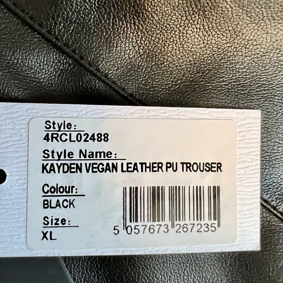 4th + Reckless Kayden Vegan Leather PU Trouser, XL, black - Picture 7 of 7
